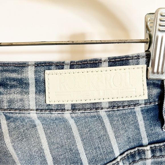 Rock and Roll Denim Pin Stripe Flare Jeans - Picture 6 of 16